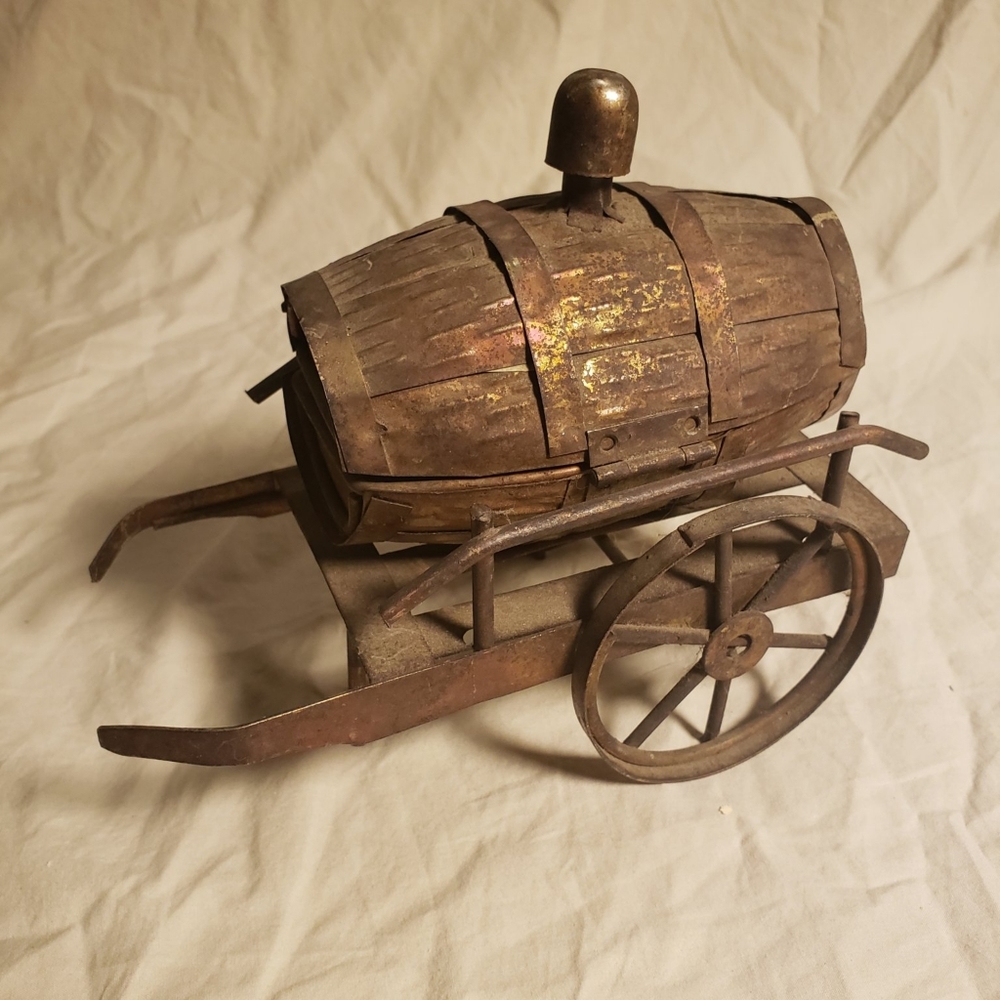 Vintage Copper Cask Trinket Box